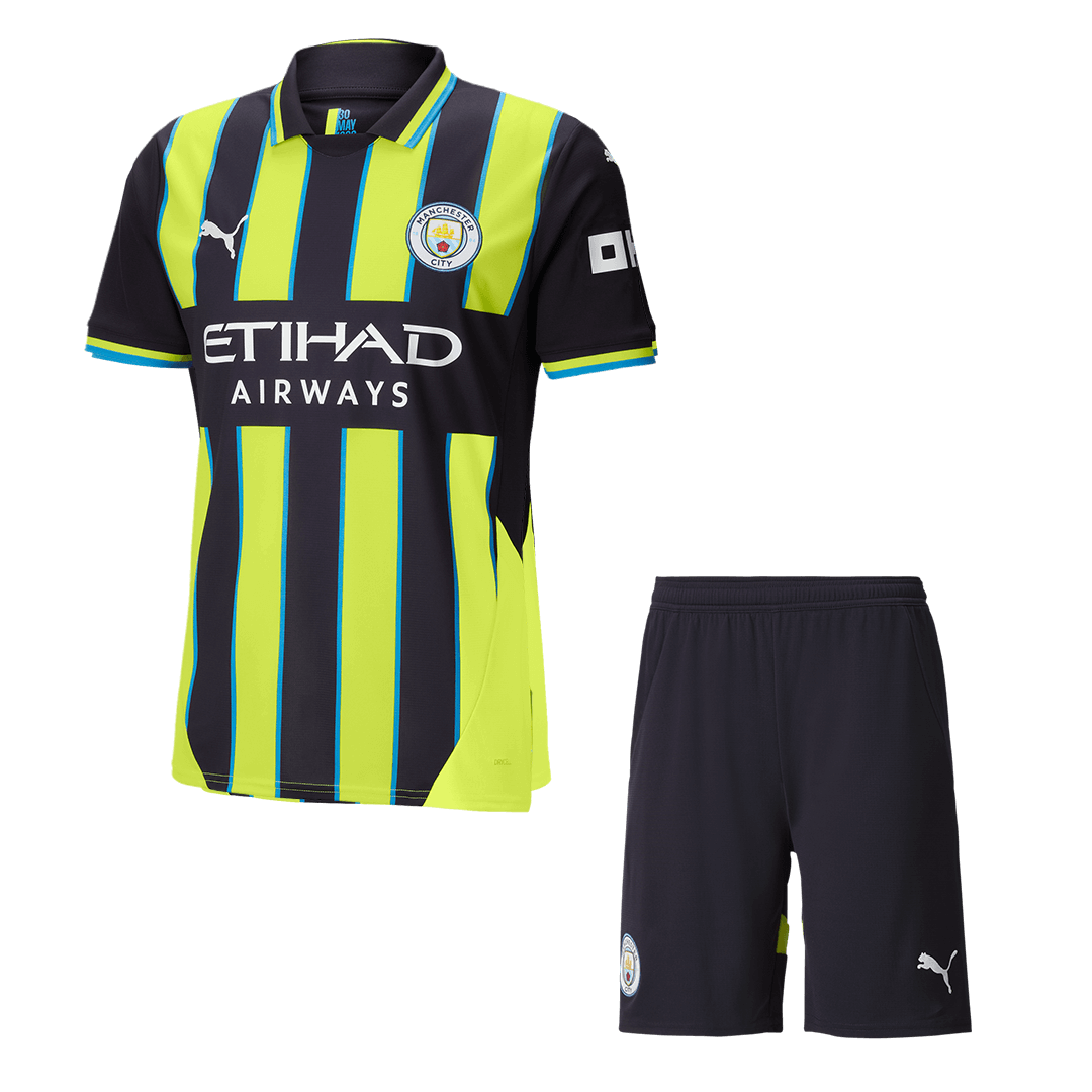 Manchester City Away Soccer Jersey Kit(Shirt+Shorts) 2024/25