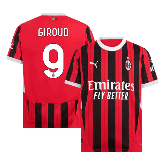 AC Milan soccer jersey GIROUD #9 Home 2024/25