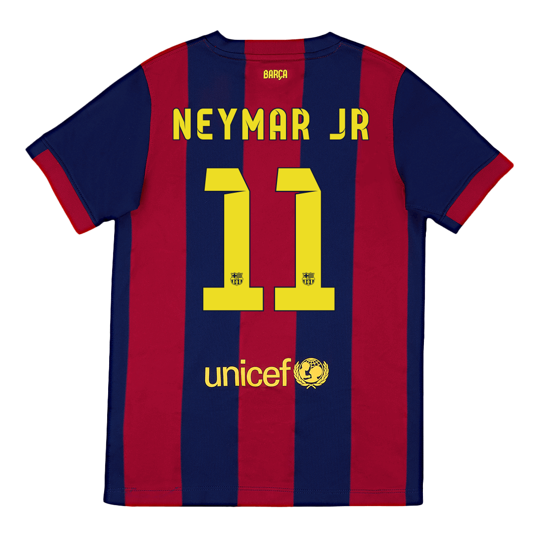 Barcelona Retro Jersey Custom NEYMAR JR #11 Soccer Jersey Home 2014/15