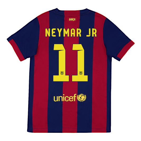 Barcelona Retro Jersey Custom NEYMAR JR #11 Soccer Jersey Home 2014/15