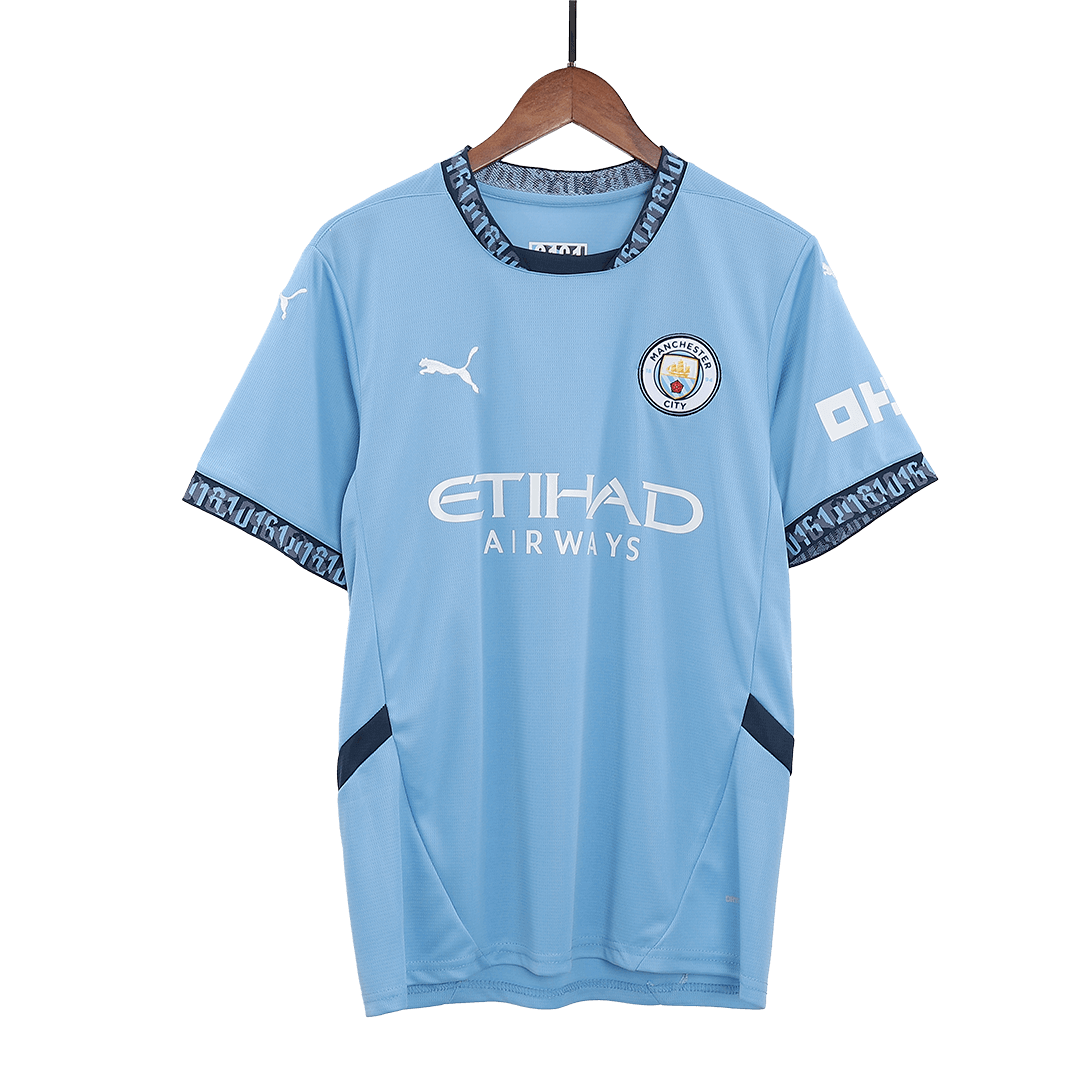 DE BRUYNE #17 Manchester City Home soccer jersey 2024/25 - UCL