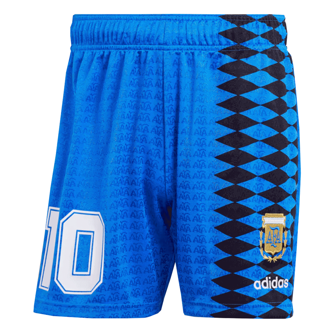 Retro #10 Argentina Away Soccer Jersey Kit(Jersey+Shorts) 1994