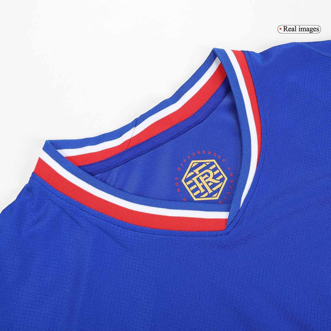 France Home Long Sleeve Soccer Jersey Euro 2024