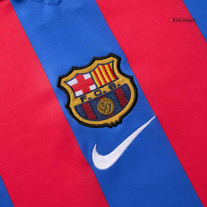Barcelona Retro Jersey Custom XAVI #6 Soccer Jersey Home 2001/02