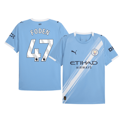 Manchester City Jersey Custom FODEN #47 Soccer Jersey Home 2025/26