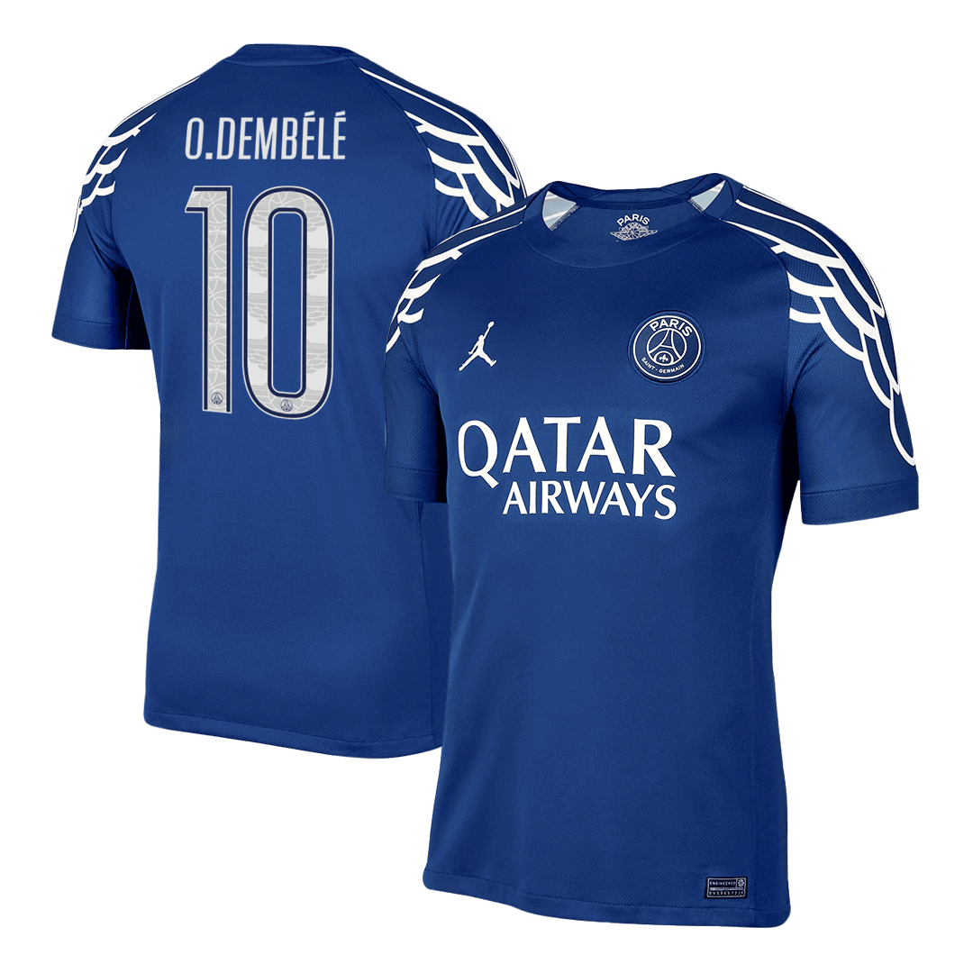 PSG Jersey Custom O.DEMBÉLÉ #10 Soccer Jersey Fourth Away 2024/25 - UCL