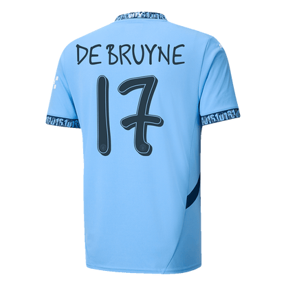 DE BRUYNE #17 Manchester City Home soccer jersey 2024/25 - UCL