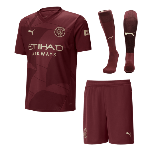 Manchester City Third Away Soccer Jersey Kit(Shirt+Shorts+Socks) 2024/25