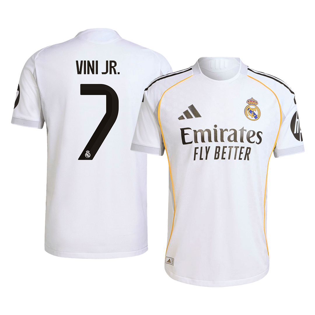 Player Version Real Madrid Jersey Custom VINI JR. #7 Soccer Jersey Home 2025/26