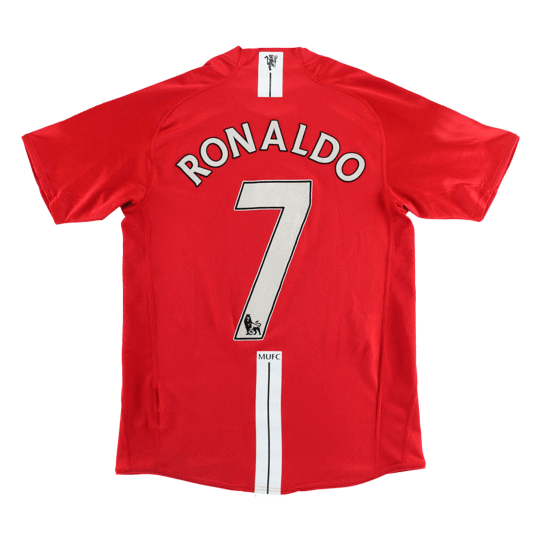 Retro RONALDO #7 2007/08 Manchester United Home Soccer Jersey Red