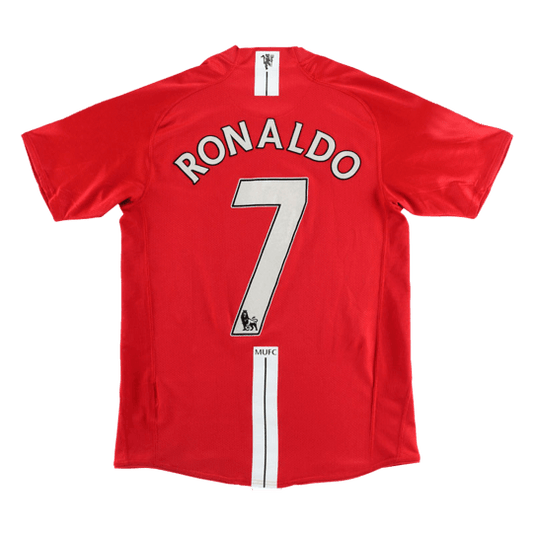 Retro RONALDO #7 2007/08 Manchester United Home Soccer Jersey Red