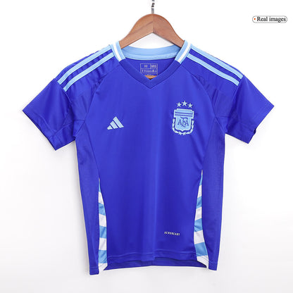 Kid's Argentina Away Soccer Jersey Kit 2024