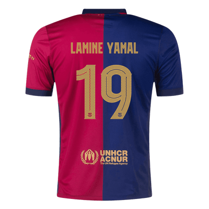 LAMINE YAMAL #19 Barcelona Home soccer jersey 2024/25 - UCL