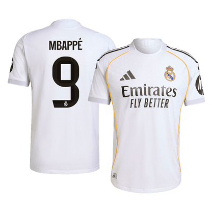 Player Version Real Madrid Jersey Custom MBAPPÉ #9 Soccer Jersey Home 2025/26