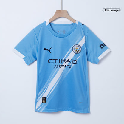 Kids Manchester City Custom Home Soccer Kits 2025/26