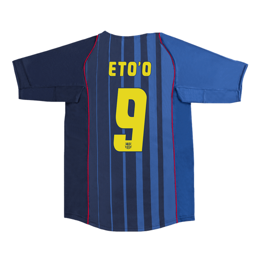 Barcelona Retro Jersey Custom ETO'O #9 Soccer Jersey Away 2004/05