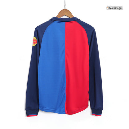 Retro 1999/00 Barcelona Home Long Sleeve Soccer Jersey