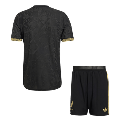 Authentic Mexico Third Away Soccer Jersey Kit(Jersey+Shorts) 2025 Black - Gold Cup