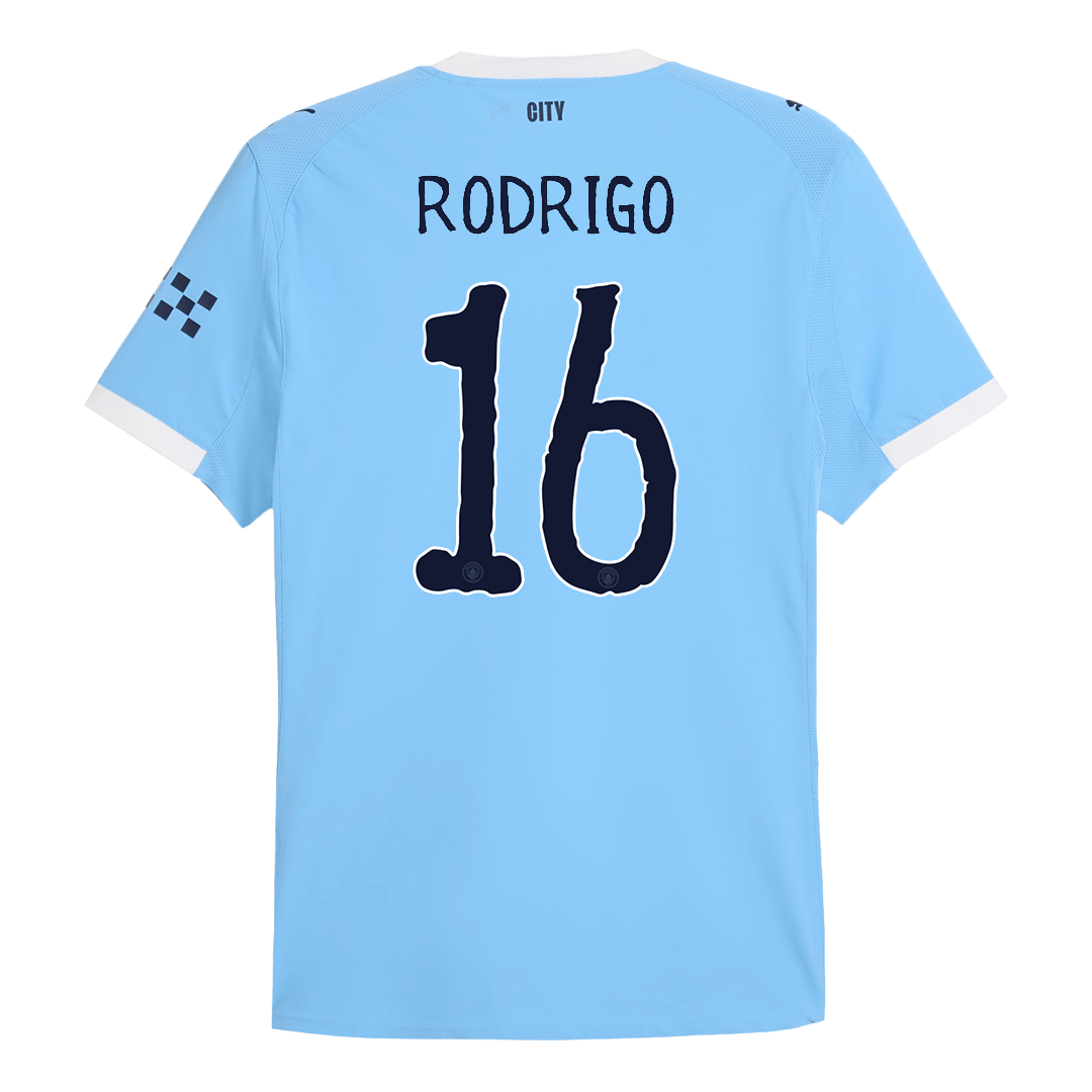 Player Version Manchester City Jersey Custom RODRIGO #16 Soccer Jersey Home 2025/26 - Club World Cup