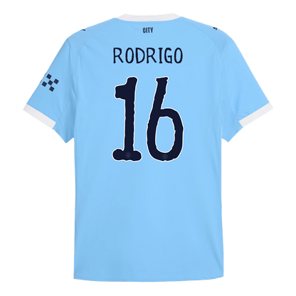 Player Version Manchester City Jersey Custom RODRIGO #16 Soccer Jersey Home 2025/26 - Club World Cup