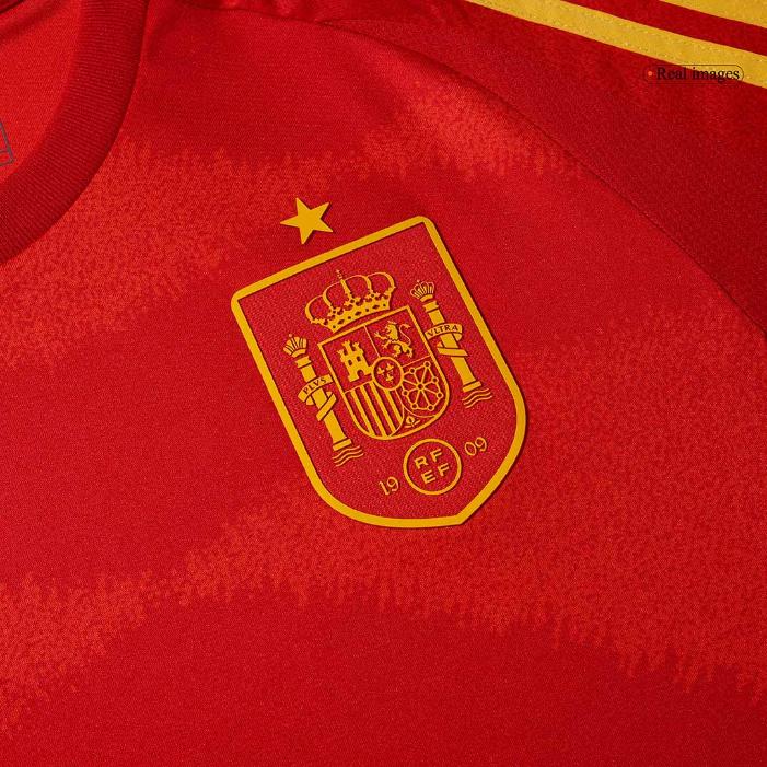 Authentic LAMINE YAMAL #19 Spain Home Soccer Jersey Euro 2024