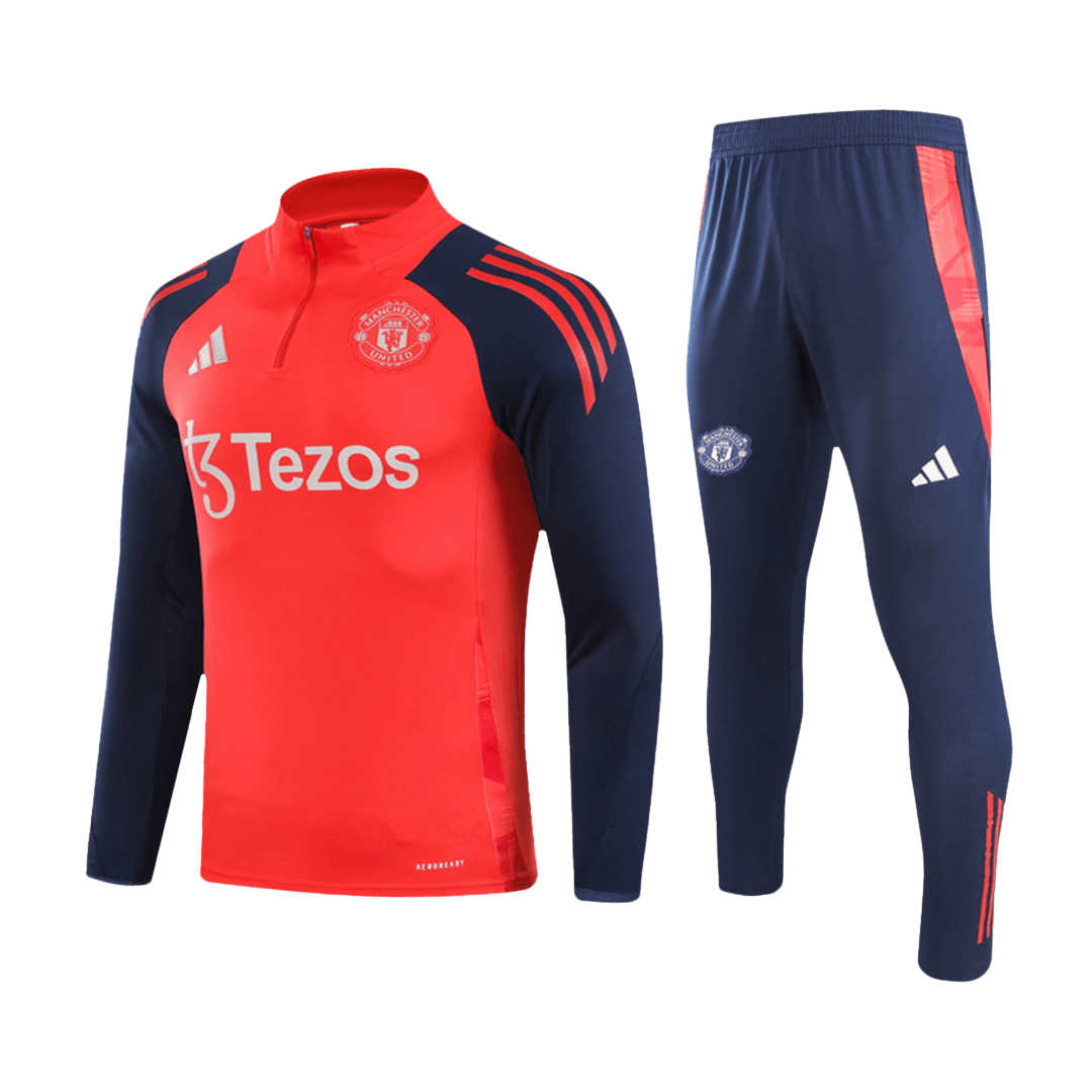 Manchester United Zipper Sweatshirt Kit(Top+Pants) 2024/25