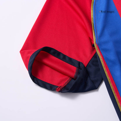 Barcelona Retro Jersey Custom XAVI #6 Soccer Jersey Home 2001/02