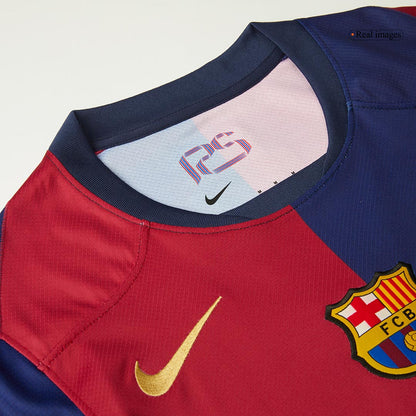 Barcelona Home Soccer Jersey 2024/25 - 125th Anniversary(Spotify Logo Without Text)