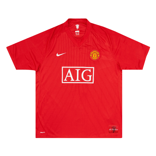 Retro RONALDO #7 2007/08 Manchester United Home Soccer Jersey Red