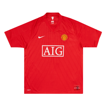 Retro RONALDO #7 2007/08 Manchester United Home Soccer Jersey Red