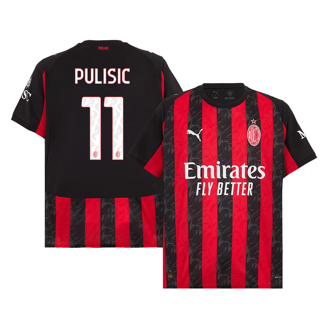 AC Milan Jersey Custom PULISIC #11 Soccer Jersey Home 2025/26