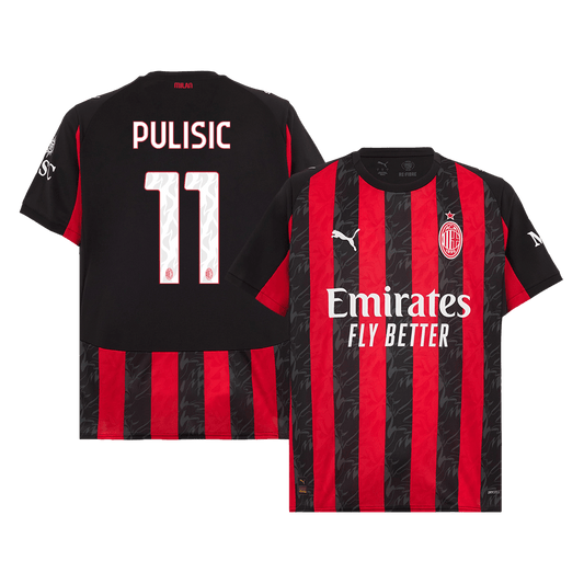 AC Milan Jersey Custom PULISIC #11 Soccer Jersey Home 2025/26