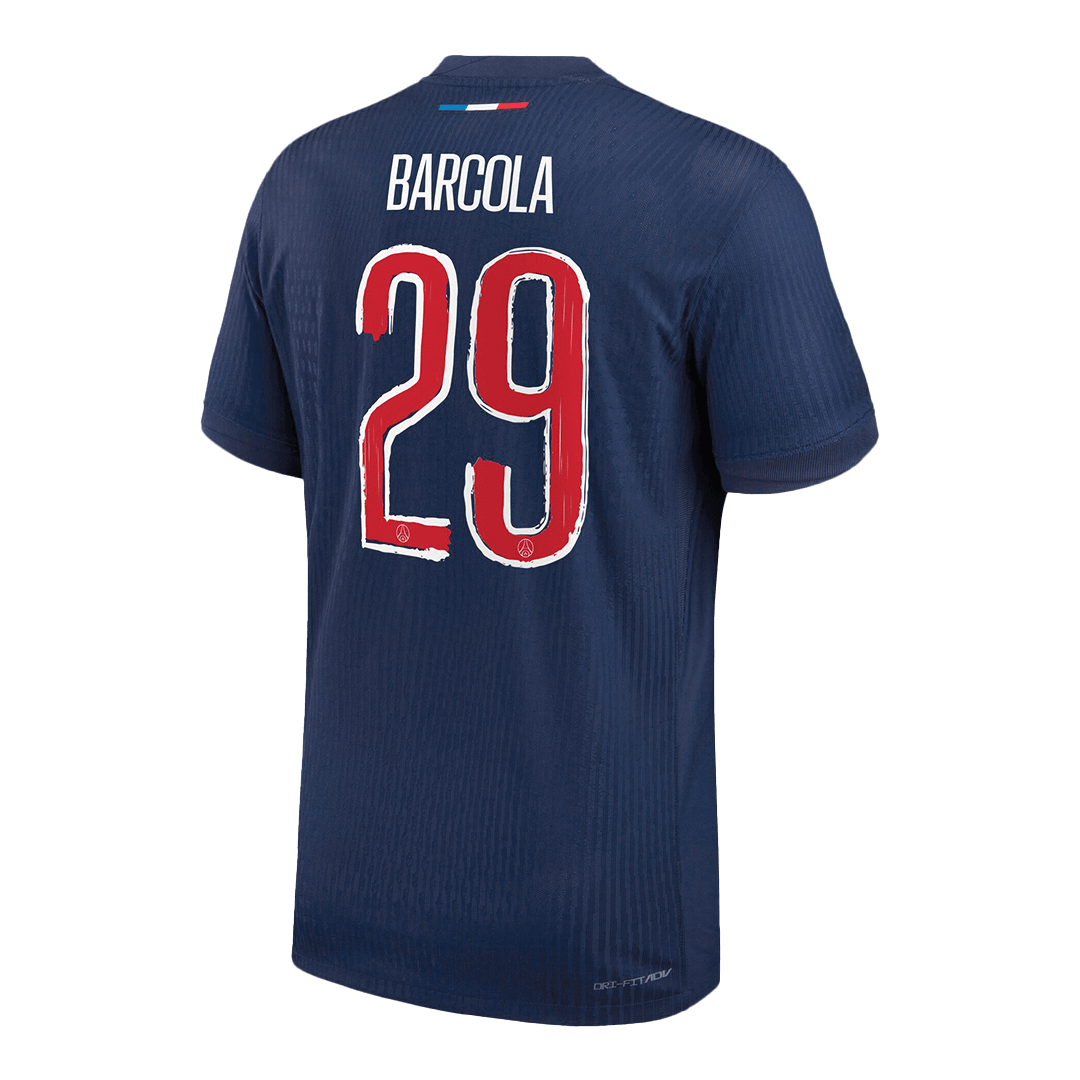 Player Version PSG Jersey Custom BARCOLA #29 Soccer Jersey Home 2024/25 - UCL