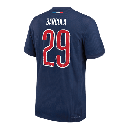 Player Version PSG Jersey Custom BARCOLA #29 Soccer Jersey Home 2024/25 - UCL