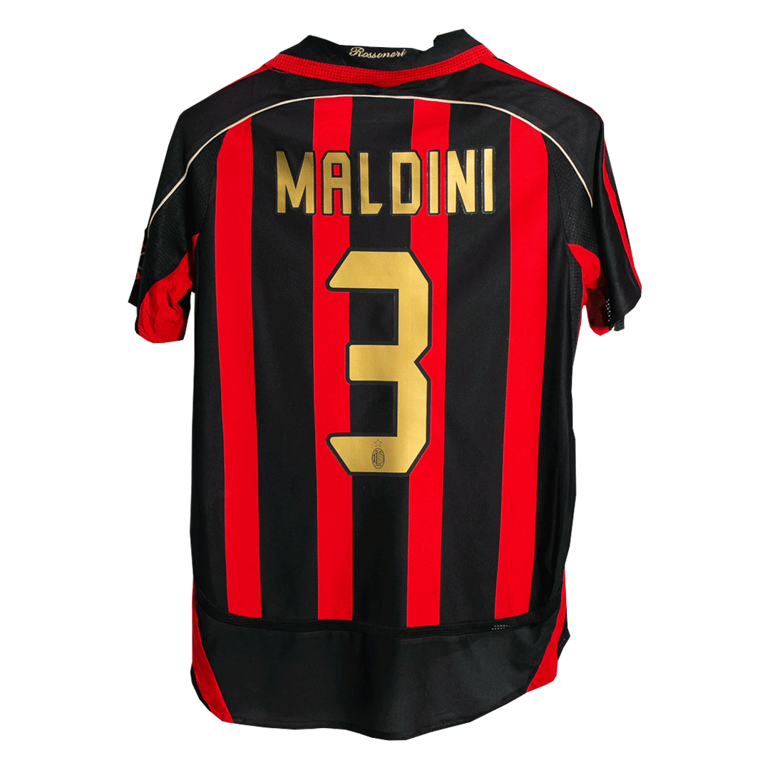 Retro MALDINI #3 2006/07 AC Milan Home Soccer Jersey