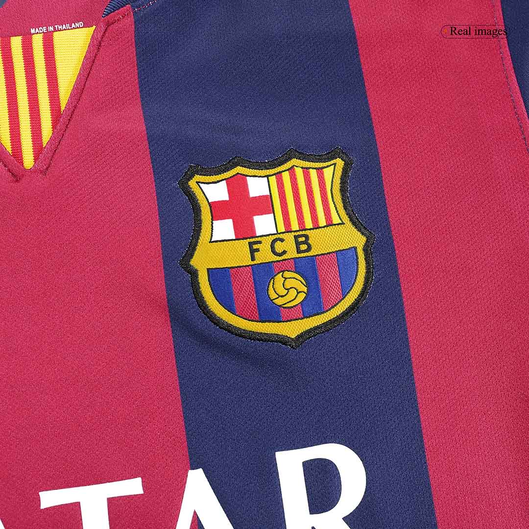 Retro 2014/15 Barcelona Home Long Sleeve Soccer Jersey