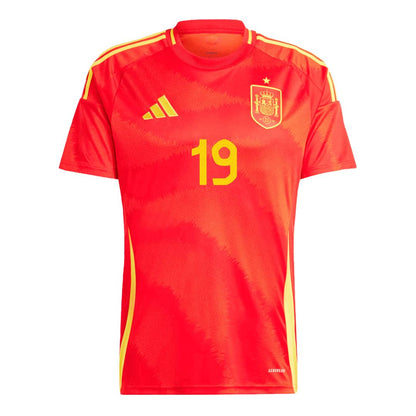 Authentic LAMINE YAMAL #19 Spain Home Soccer Jersey Euro 2024