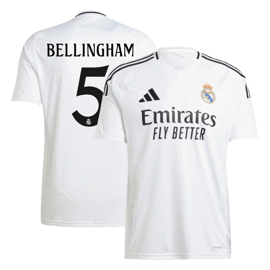 Real Madrid soccer jersey BELLINGHAM #5 Home 2024/25