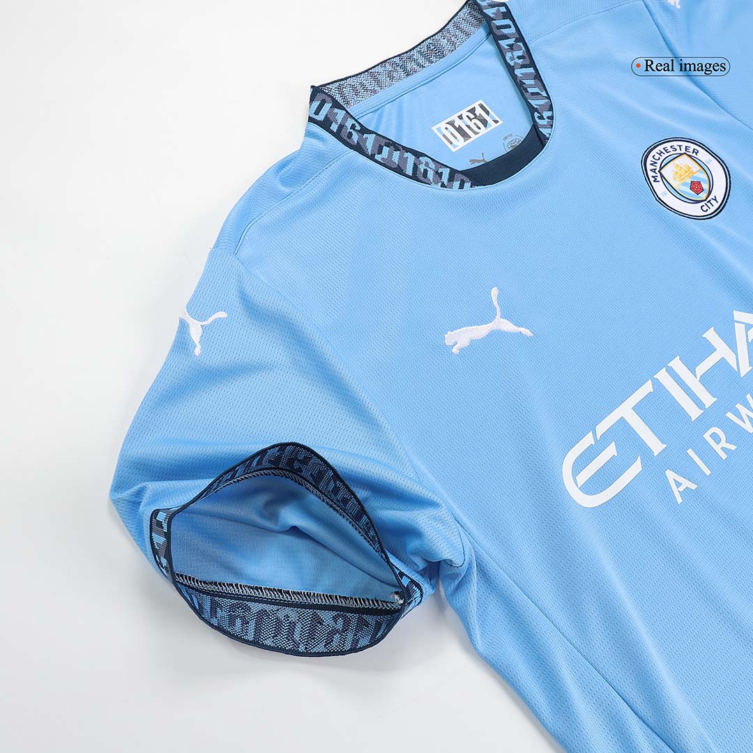 DE BRUYNE #17 Manchester City Home soccer jersey 2024/25 - UCL