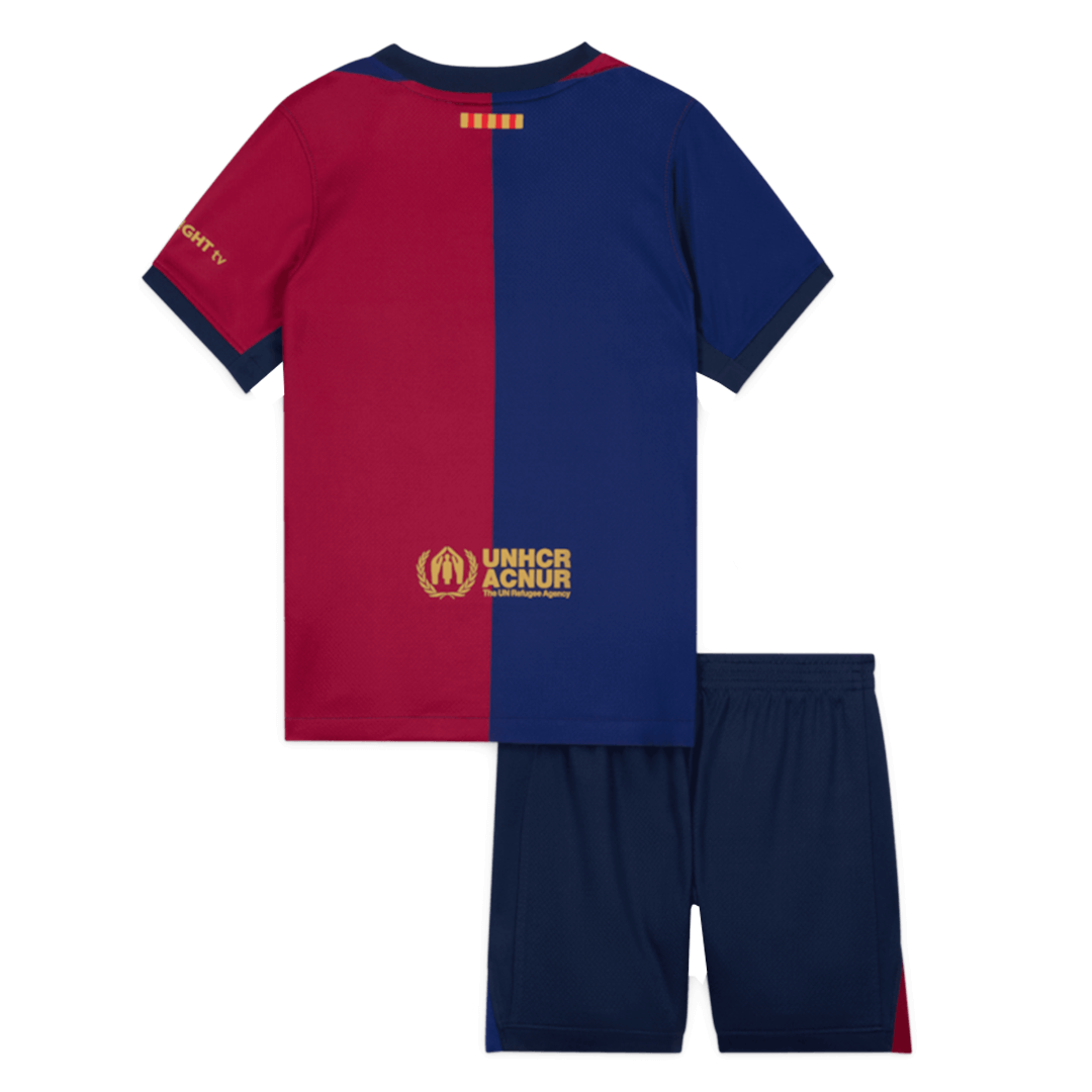 Kids Barcelona X Travis Scott Custom Home Soccer Kits 2024/25