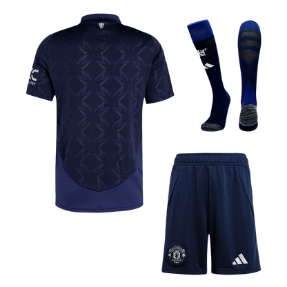 Men's Manchester United Away Soccer Jersey Kit (Shirt+Shorts+Socks) 2024/25