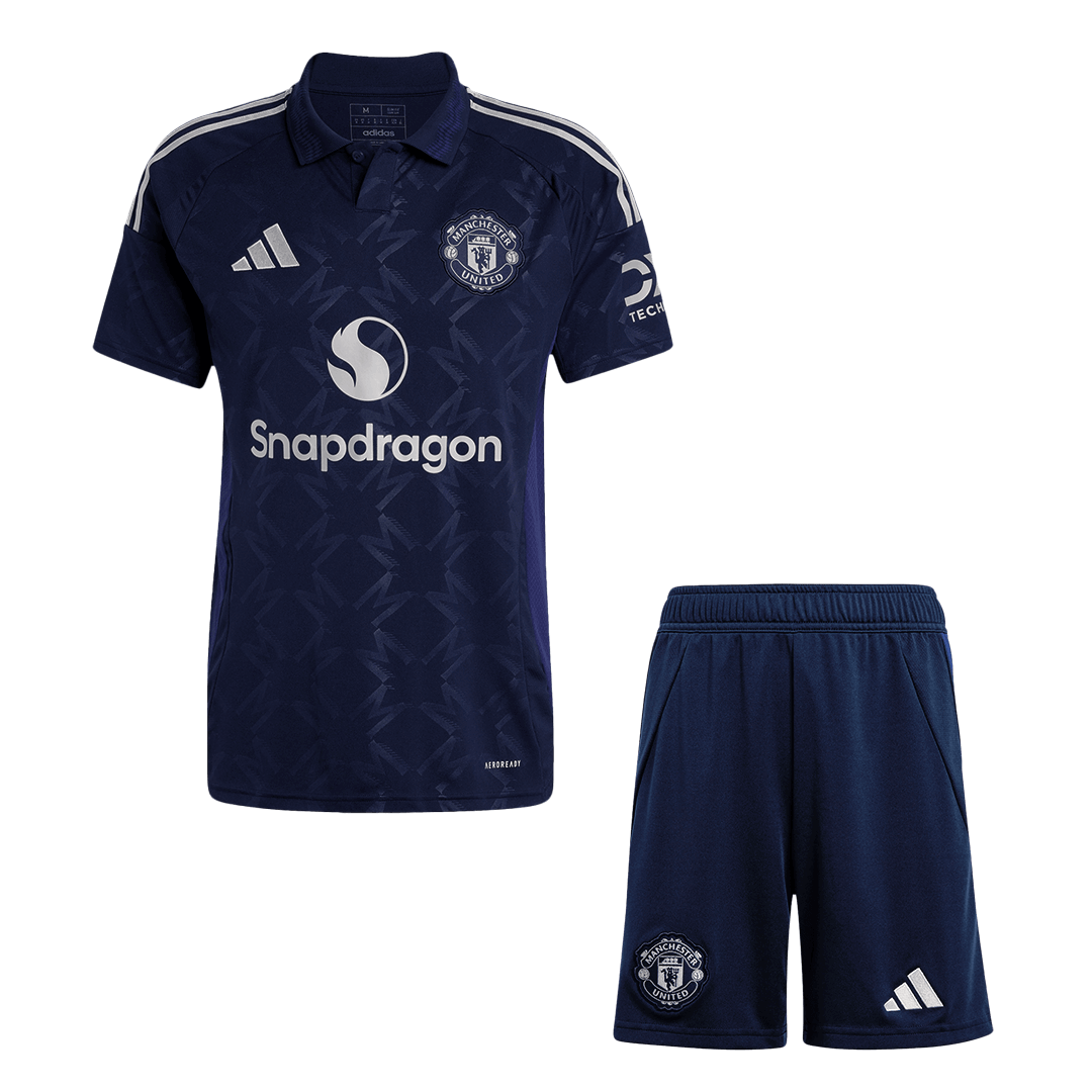Men's Manchester United Away Soccer Jersey Kit (Shirt+Shorts) 2024/25