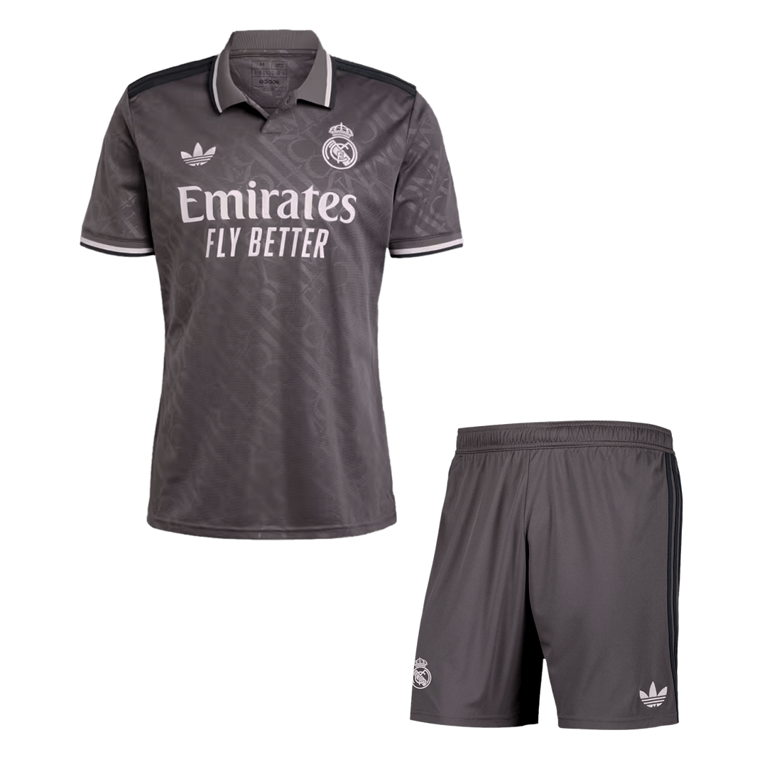 Men's Real Madrid Third Away Soccer Jersey Kit (Shirt+Shorts) 2024/25