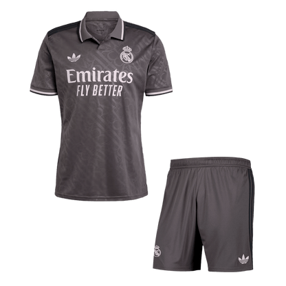 Men's Real Madrid Third Away Soccer Jersey Kit (Shirt+Shorts) 2024/25