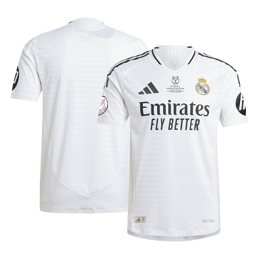 Player Version Real Madrid Jersey Custom Soccer Jersey Home 2024/25 Copa del Rey Final