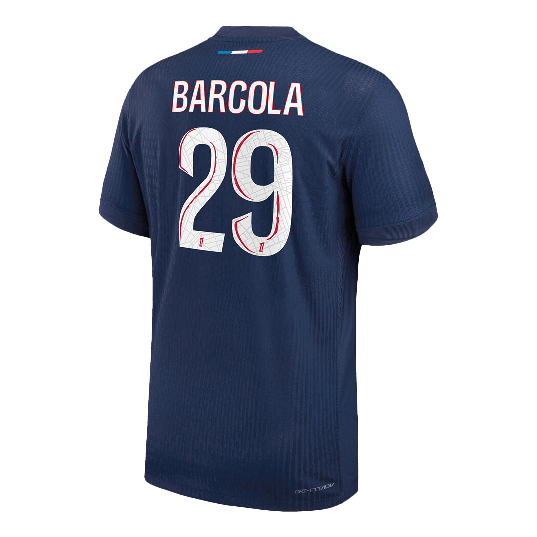 Player Version PSG Jersey Custom BARCOLA #29 Soccer Jersey Home 2024/25