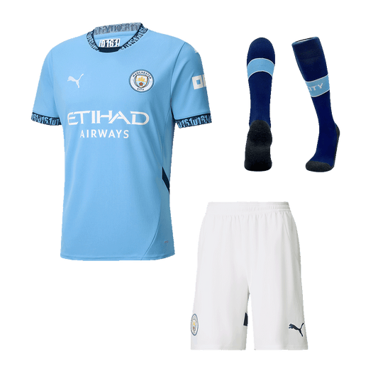 Manchester City Home Soccer Jersey Kit(Shirt+Shorts+Socks) 2024/25