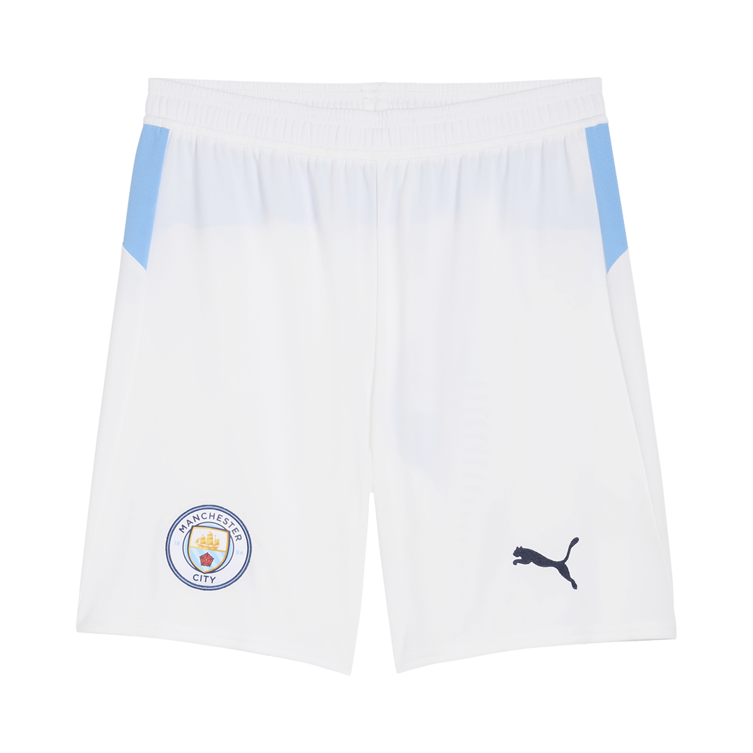 Manchester City Home Soccer Shorts 25/26 White