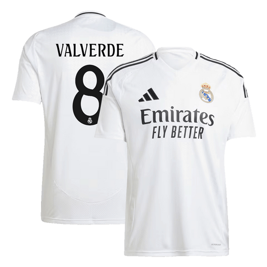 Real Madrid soccer jersey VALVERDE #8 Home 2024/25