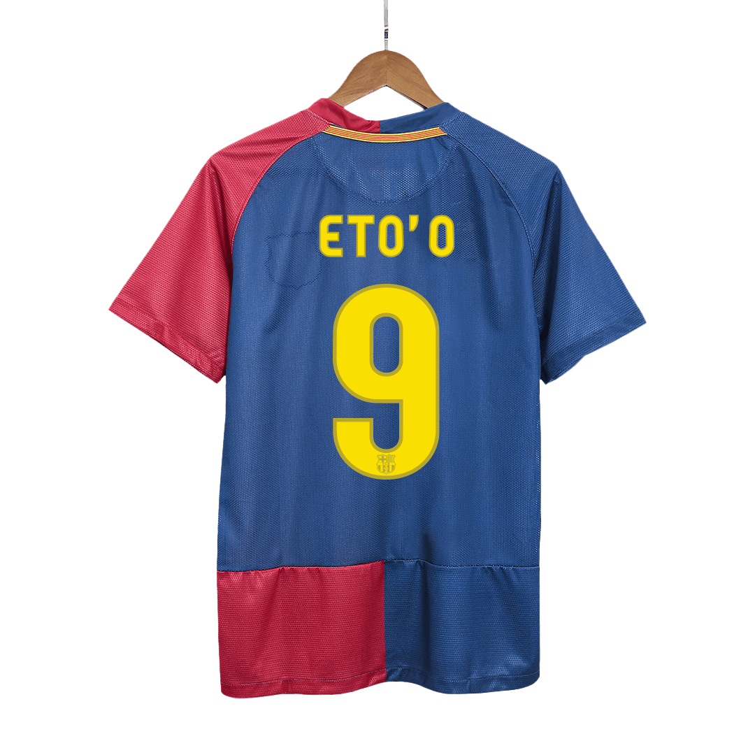 Barcelona Retro Jersey Custom ETO'O #9 Soccer Jersey Home 2008/09 UCL Final